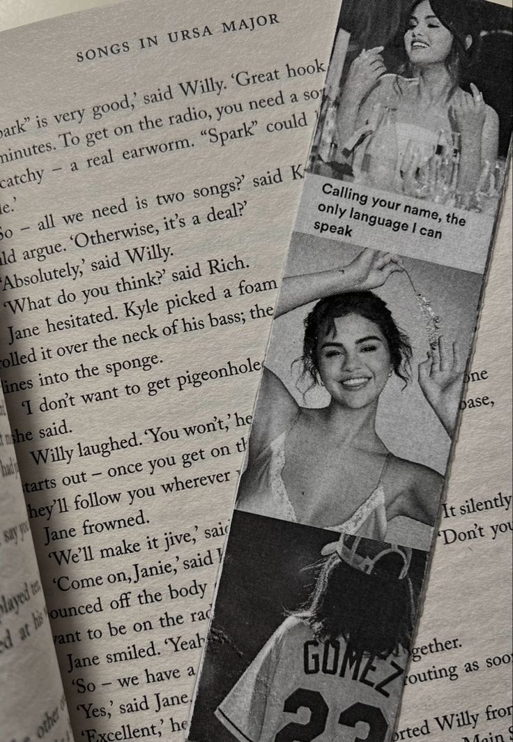 an old bookmark with pictures of women on it and the words gonzo 23