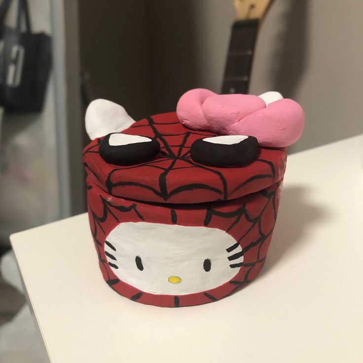 a hello kitty box sitting on top of a table