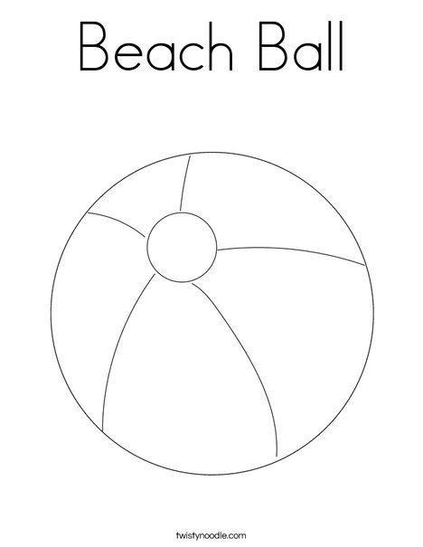 a beach ball coloring page with the words