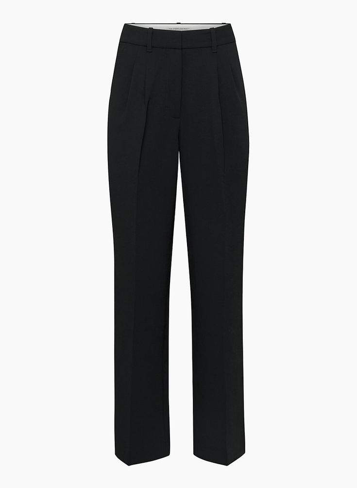 THE EFFORTLESS PANT™ CURVE-FIT Formal Relaxed Fit Wide-leg Pants, Timeless Wide Leg Workwear Pants, Timeless Wide-leg Workwear Pants, Timeless Wide-leg Office Pants, Modern Wide Leg Bottoms With Pressed Crease, Chic Pantsuit With Welt Pockets And Straight Hem, Relaxed Fit Work Pants With Pressed Crease, Modern Tailored Wide Leg Pants With Pressed Crease, Timeless Straight Pants With Welt Pockets