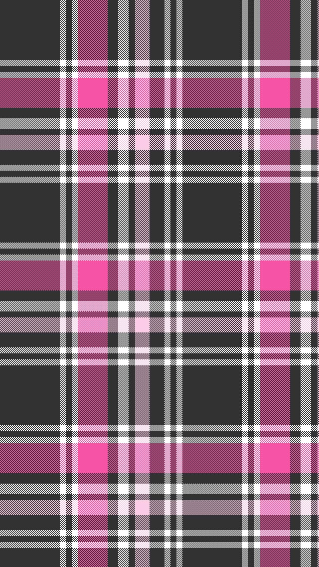 a pink and gray plaid pattern with black border