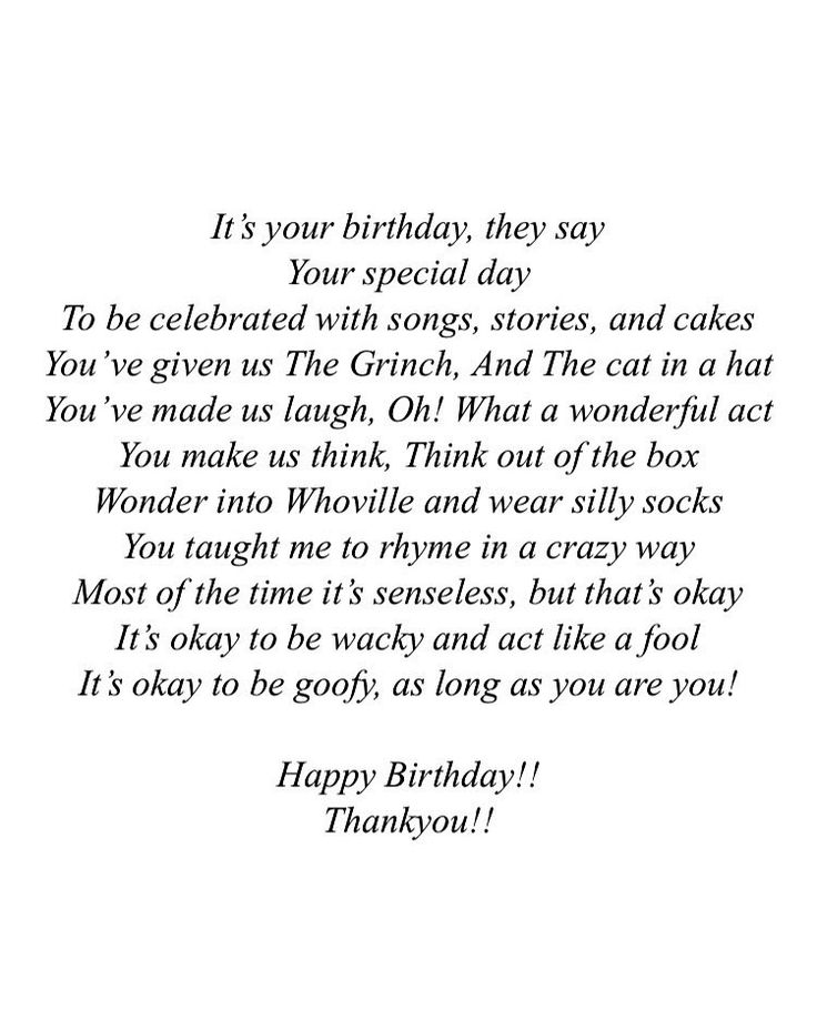 a birthday card with the words happy birthday written in black and white on top of it