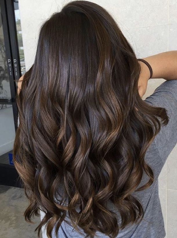 Espresso Brown Hair Color, Espresso Brown Hair, Brown Hair Cuts, Coffee Brown Hair, Coffee Hair, Brown Ombre Hair, Brown Hair Color, Fashion Hairstyles, Brown Hair With Blonde Highlights