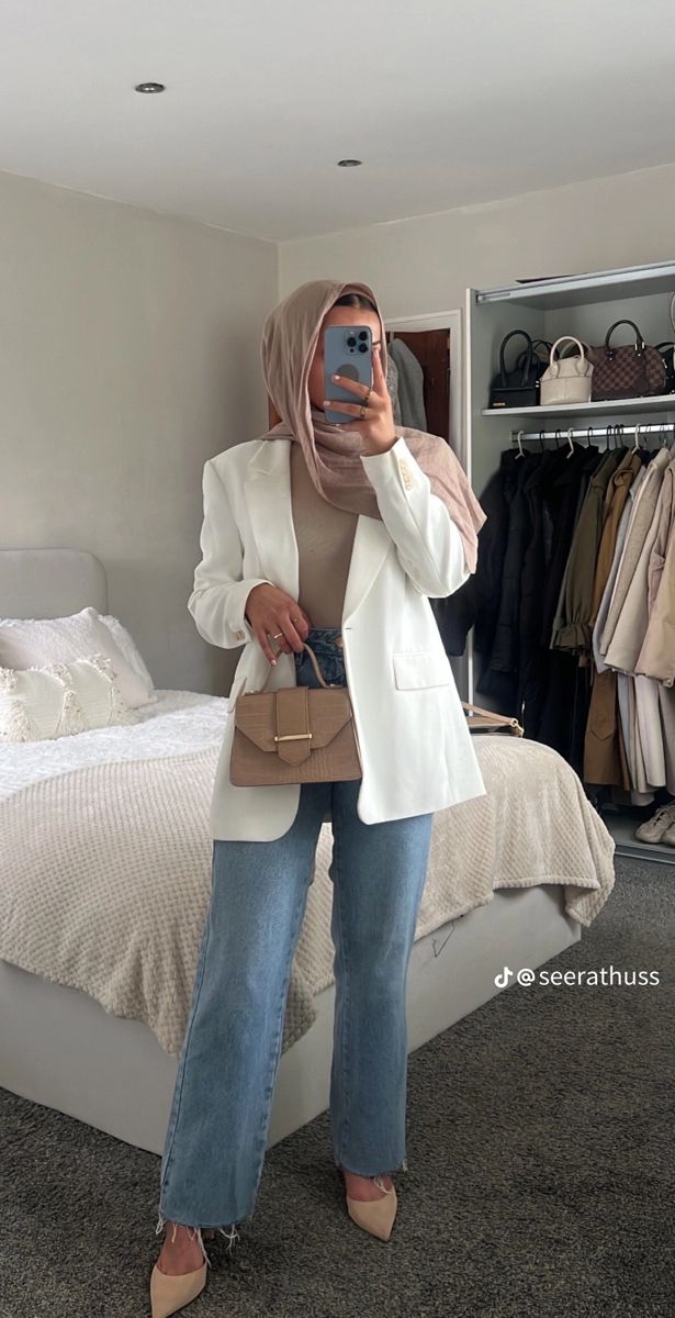 Modest Work Outfits, Outfits Muslim, Smart Casual Women Outfits, Hijab Fashion Summer, Estilo Hijab, Neat Casual Outfits, Stile Hijab, Smart Casual Work Outfit, Office Casual Outfit