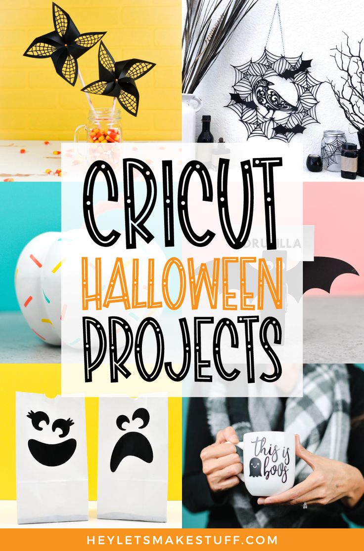 halloween projects with text overlay that reads cricut halloween projects on the image