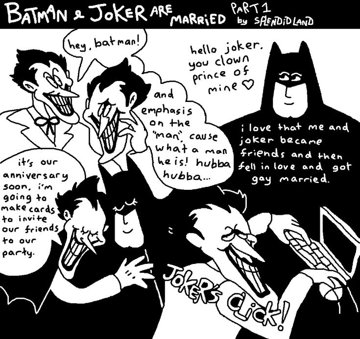 batman and joker are talking to each other in black and white ink, with the caption