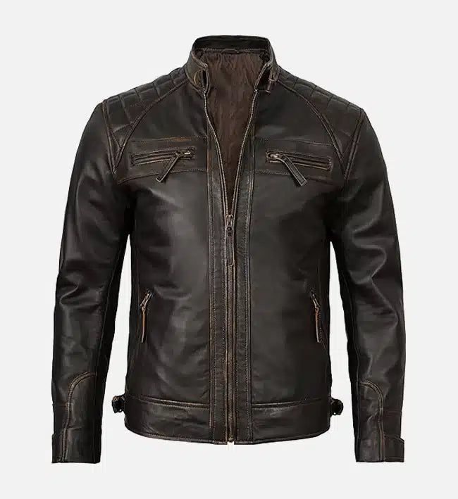 mens cafe racer distressed brown leather jacket Classic Cafe Racer, Racer Leather Jacket, Classic Cafe, Maroon Leather Jacket, Man Cafe, Cafe Racer Leather Jacket, Cafe Racer Design, Cafe Racer Jacket, Pink Leather Jacket