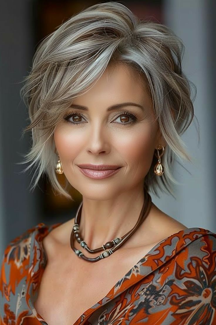 Pixie Hairstyles Medium Length, Short Messy Bob Hairstyles For Fine Hair, Best Short Haircuts For Fine Thinning Hair, Medium Grey Hair Styles, Cute Short Hair For Women, Shorter Haircuts For Curly Hair, Hair Color For 60 And Over, Hair Styles Over 50 Fifty, Short Hair Long On Top For Women