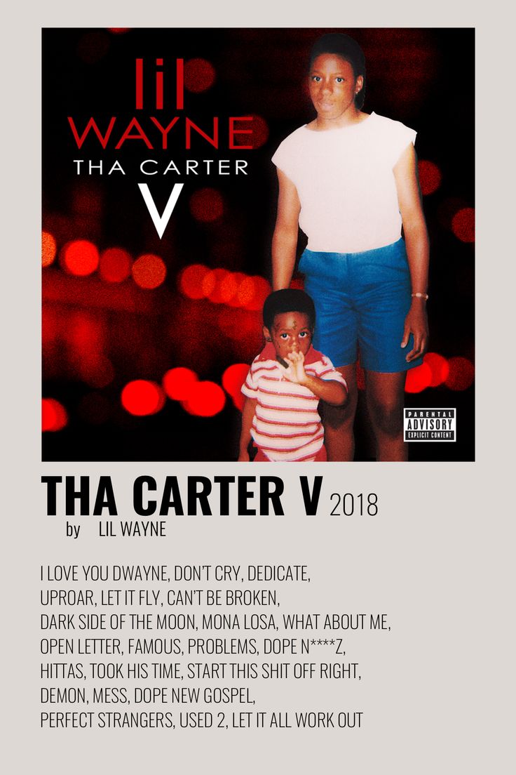 the cover art for lil wayne's album tha cartter v, featuring an image of