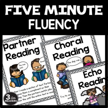 five minute fluen for reading and listening with the text's image above it