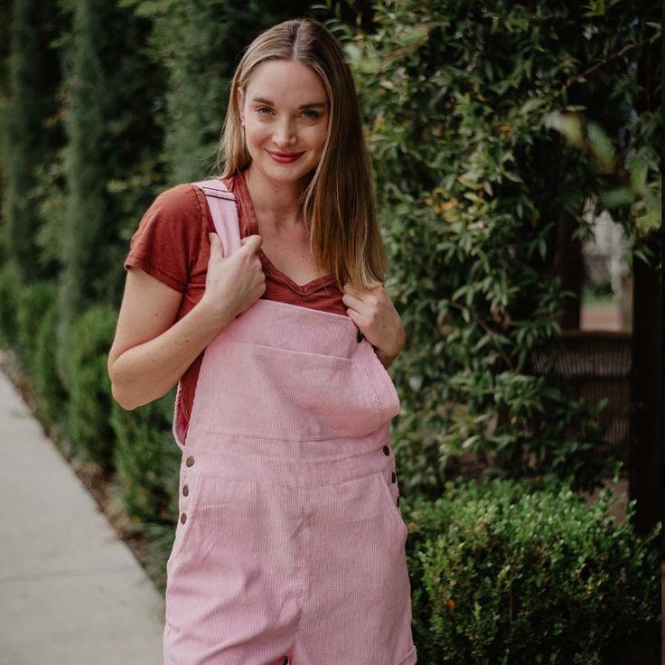 Okay stop those are so cute. Check out our selection of corduroy overalls! Our corduroy overalls are available in a variety of colors, making them perfect for spring or fall. They're also equipped with side pockets and a front pocket, so you can keep your essentials close at hand. 100% cotton corduroy material machine wash cold, tumble dry see all 6 colors online Popular Hats, Overalls Outfit, Corduroy Material, Corduroy Overalls, Pink Corduroy, Mom Hats, Women's Overalls, Trendy Mom, Stylish Mom