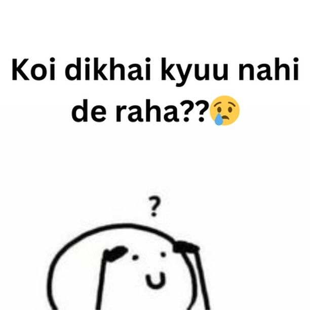 an image of a cartoon dog with the caption'koi dik hai kyu nahi de raha??