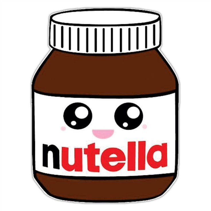 a nutella jar with the word nutella on it's face and eyes