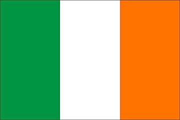 the flag of ireland is shown in red, white and green