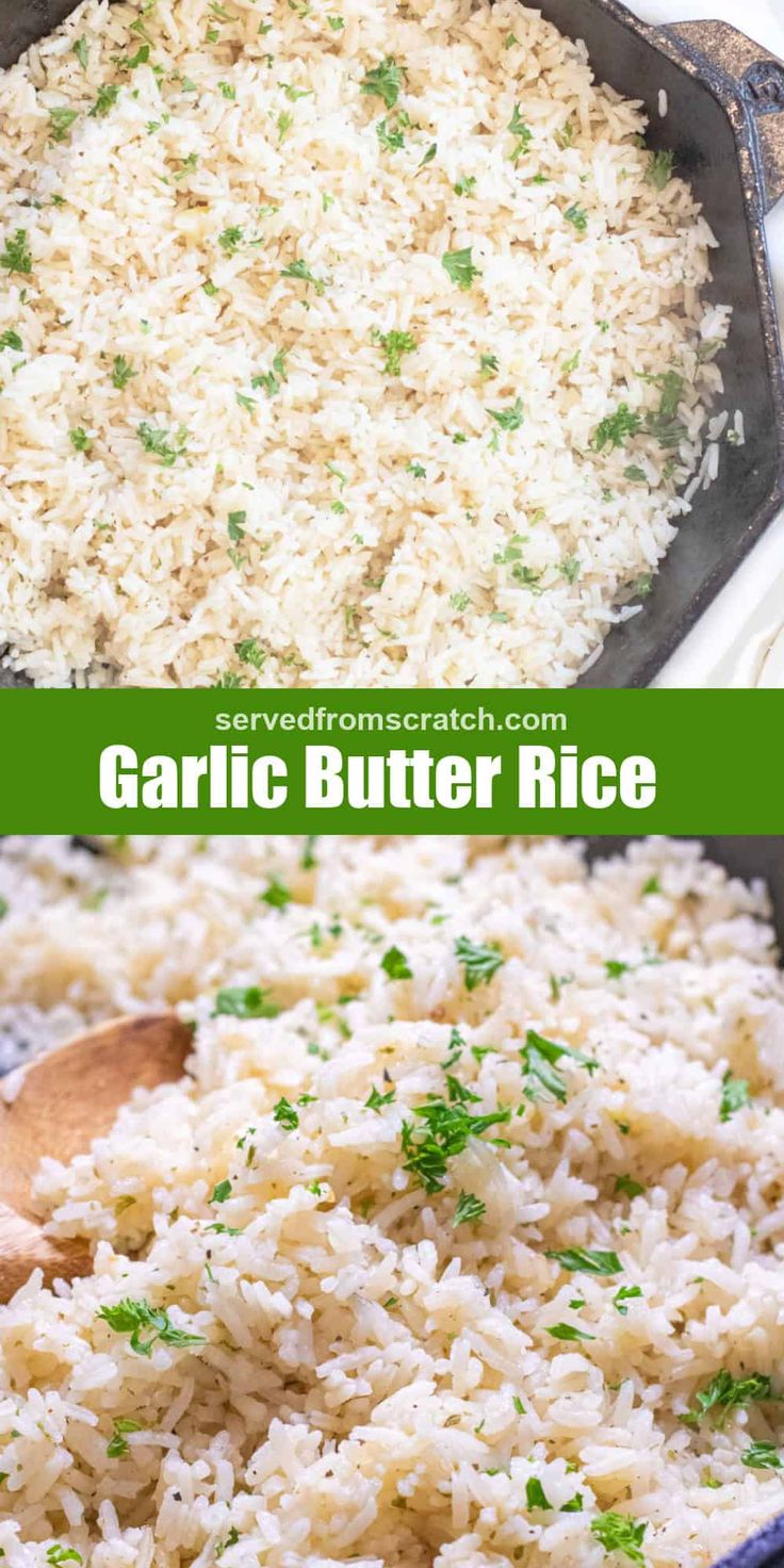 A simple and delicious rice recipe that can be made in just 25 minutes! Our Garlic Butter Rice is so fluffy and flavor-packed, that you'll be surprised at how easy it is to make! Roasted Garlic Rice, Garlic White Rice, The Best Rice Recipe, Creamy Garlic Rice, Seasoned Minute Rice, Rice Recipe For Fish, Minute Rice Recipes Side Dish Simple, Flavored White Rice Recipes, Butter Garlic Rice Recipe