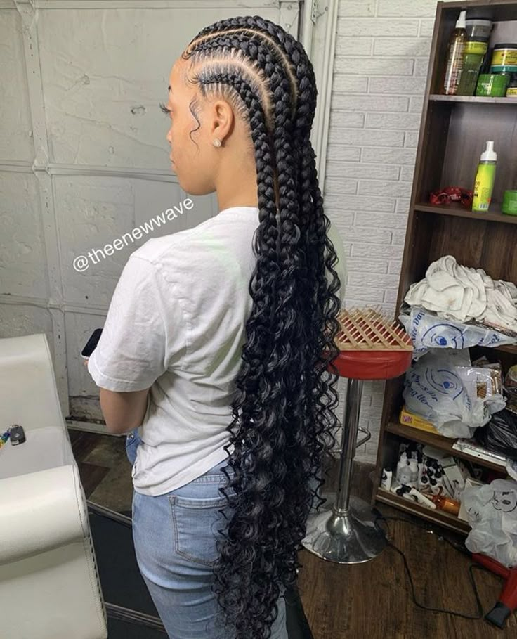 Feed In Braids, French Braid Ponytail, Feed In Braids Hairstyles, Braided Cornrow Hairstyles, Feed In Braid, Braids With Curls, Girls Hairstyles Braids, Girls Braids, Cornrow Hairstyles