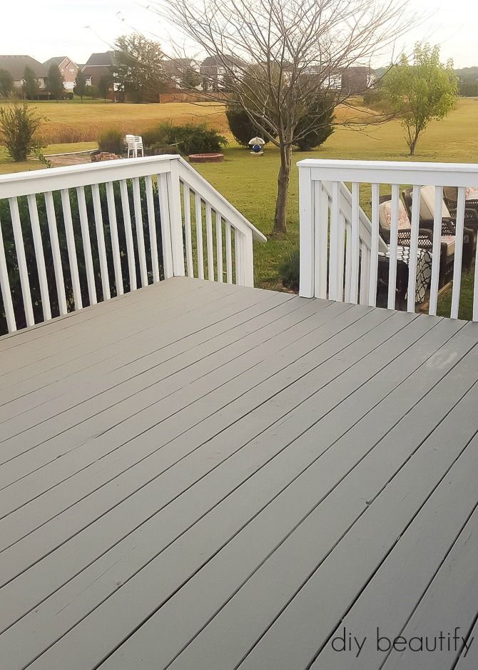 the back deck is clean and ready for us to use