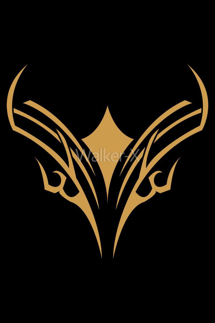 an abstract gold and black design on a black background