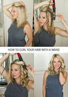 Curl Tutorial, Hair Curling Tutorial, Curl Your Hair, Wavy Curls, Penteado Cabelo Curto, Wand Curls, Hair Do, Hair Envy, Loose Waves