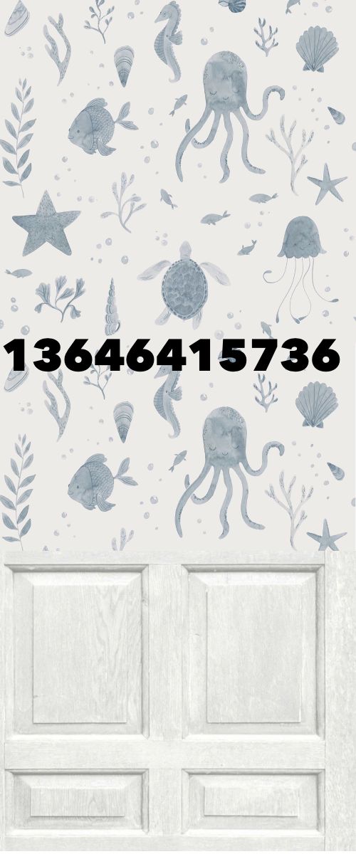 a door with an octopus and sea animals on it