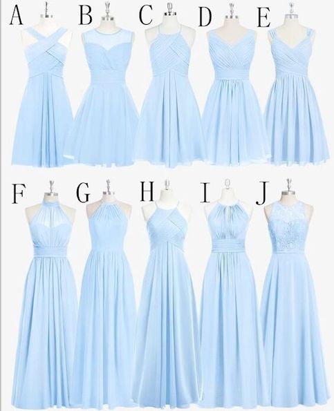 the different types of bridesmaid dresses are shown