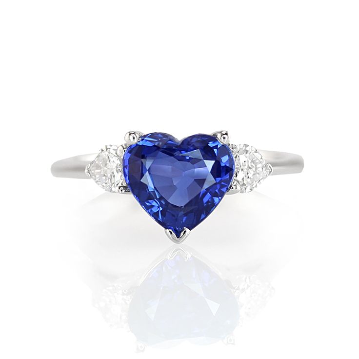 sapphire heart ring Heart Shaped Sapphire Ring, Sapphire Heart Ring, Blue Heart Ring, Cute Engagement Rings, Steampunk Necklace, Engagement Ring Shapes, Magical Jewelry, Dream Engagement Rings, Fancy Jewellery