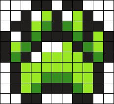 a green and black square pattern with white squares