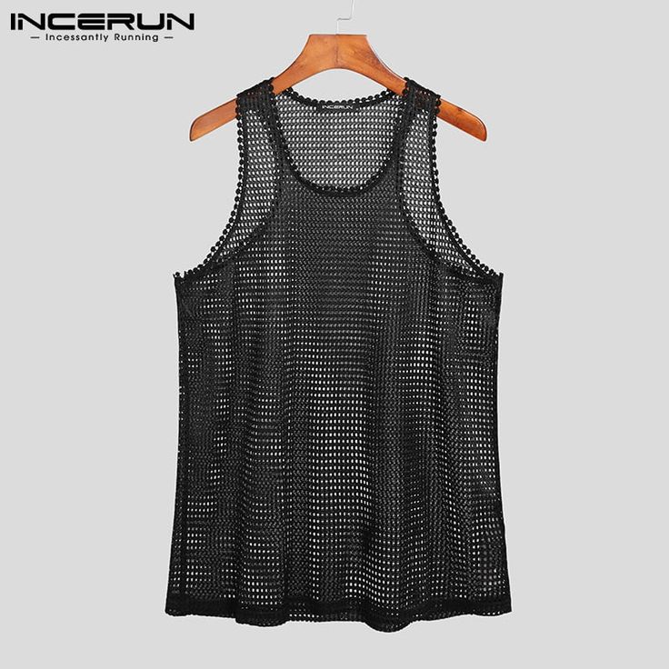 Voguable  Fashion America Style New Men's Sexy Mesh Sleeveless Vests See Through Breathable Leisure Wear Stretch Tank Tops S-5XL 7 voguable Stretch Tank Vest For The Beach, Stretch Tank Vest For Beach, Black Vest Top For Summer, Black Summer Vest Top, Breathable Sleeveless Tank Top For Summer, Black Sleeveless Summer Top, Black Sleeveless Summer Vest, Black Summer Tank Vest, Breathable Tank Vest For Summer