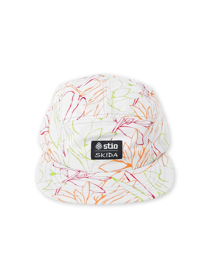 With Teton-inspired prints and Vermont-made style, this lightweight, quick-drying hat is the ultimate summer accessory for hot rides and sunny trails—made in collaboration with our mountain-town crushes over at Skida. | Stio | Unisex x Skida Brim Hat, in Saddle Biking Cowboy Multicolor Sports Hats For Spring, White 5-panel Hat For Outdoor Activities, Functional Short Brim Hats For Summer, Flat Brim Hats For Spring Outdoor Activities, Multicolor Curved Brim Hat For Outdoor Activities, Functional Snapback Summer Hats, Multicolor Flat Bill Hat For Outdoor, Functional Summer Snapback Hat, White Hats For Outdoor Activities