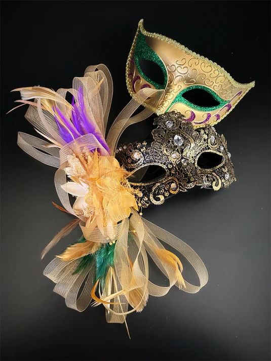 Mardi Gras Masks | Couples Jester, Party & Venetian Masks – Masquerade Store Purple Masquerade, Masquerade Event, Masquerade Ball Masks, Couples Masquerade Masks, Purple Mask, Mardi Gras Masks, Masquerade Theme, Feather Mask, Carnival Mask