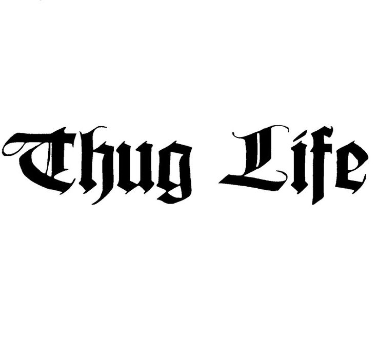 the word'thg life'written in black ink on a white background