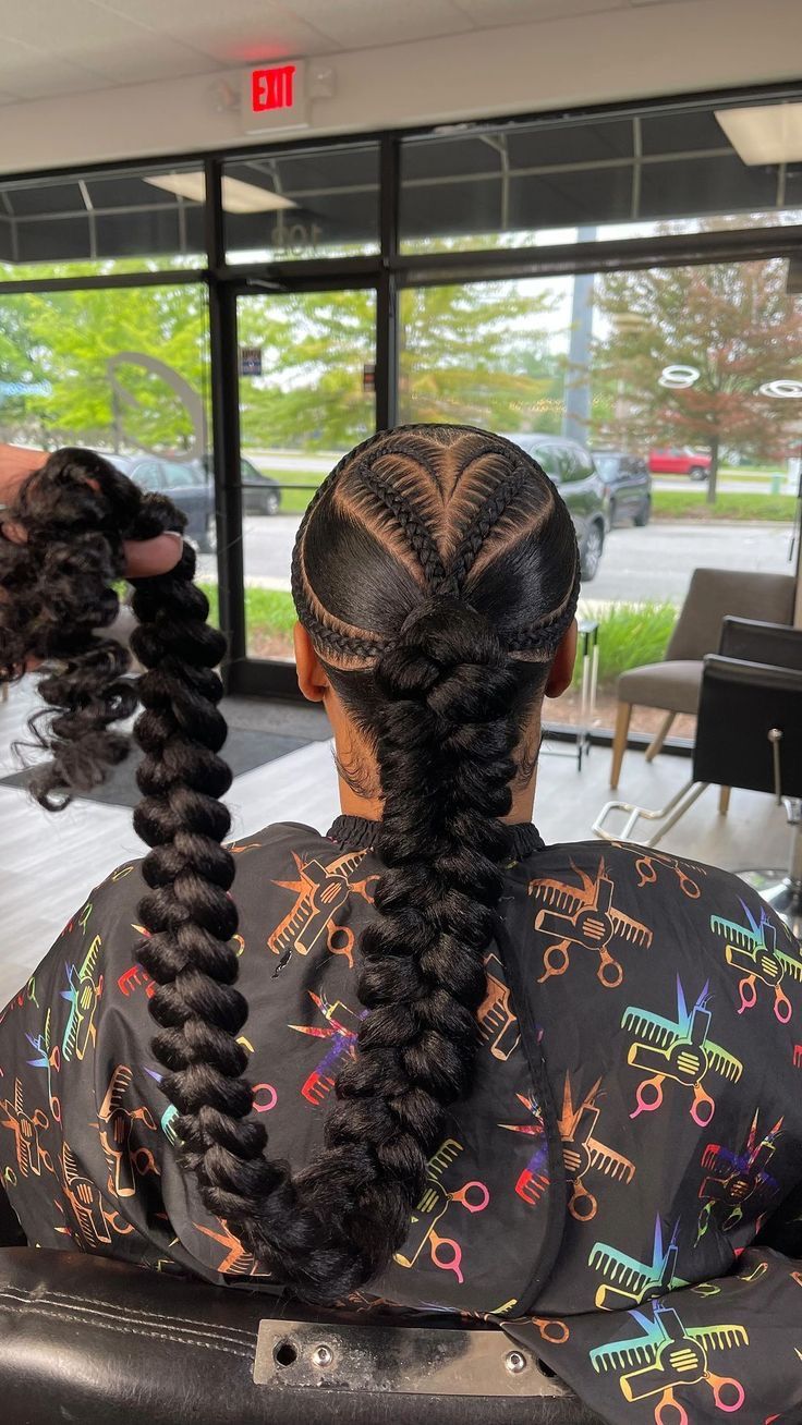 Creative Braid Hairstyles, Weave Ponytail Hairstyles, Sleek Ponytail Hairstyles, Weave Ponytail, Black Ponytail Hairstyles, Feed In Braids Hairstyles, Feed In Braids, Cute Braided Hairstyles, Braided Cornrow Hairstyles