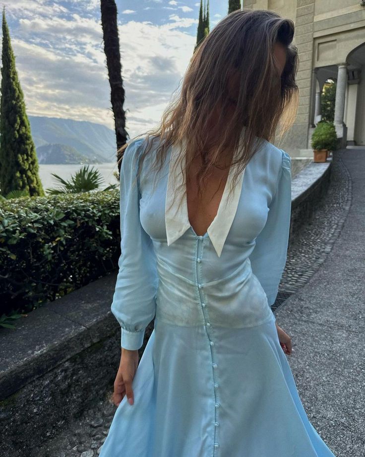 Outfit Inspo Summer Timeless Fitted Dress For Spring, Fitted Dresses With Notched Neckline For Daywear, Timeless Fitted Daywear Dresses, Timeless Fitted Dress For Daywear, Dramatic Collar, Outfit Inspo Summer, V Neckline, Deep V, Shop Now