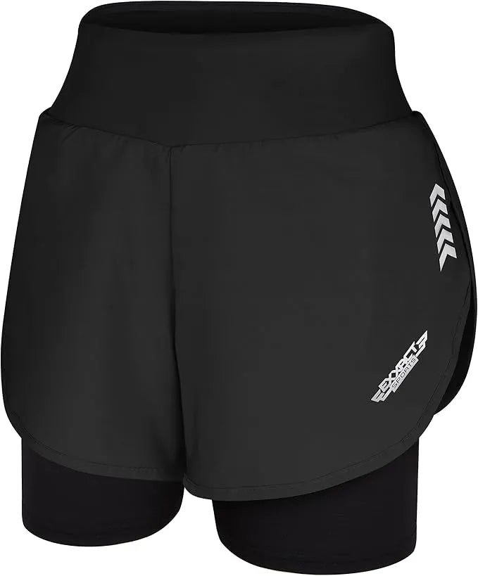 Women's  2 in 1 Athletic Shorts with Compression Liner Black Womens Running Shorts, 2 In 1 Shorts, Softball Outfits, Athletic Shorts Women, Hockey Bag, Workout Shorts Women, Mma Shorts, Batting Gloves, Baseball Outfit