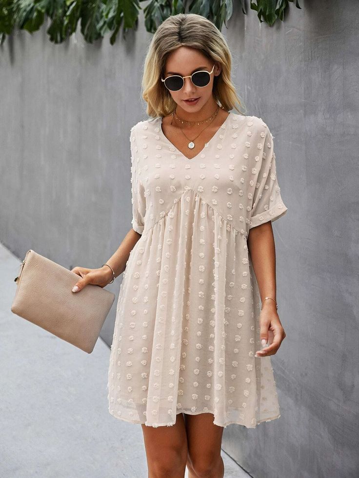 Baby Doll Dresses For Women, Doll Dresses For Women, Trapeze Dress Outfit, Baby Doll Dresses, Dresses For Women Over 50, Vestidos Boho, Vestidos Casual, Babydoll Mini Dress, Chiffon Dresses