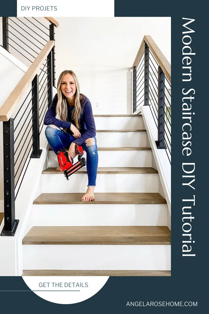 a woman sitting on the stairs with her skateboard in front of her and text overlay