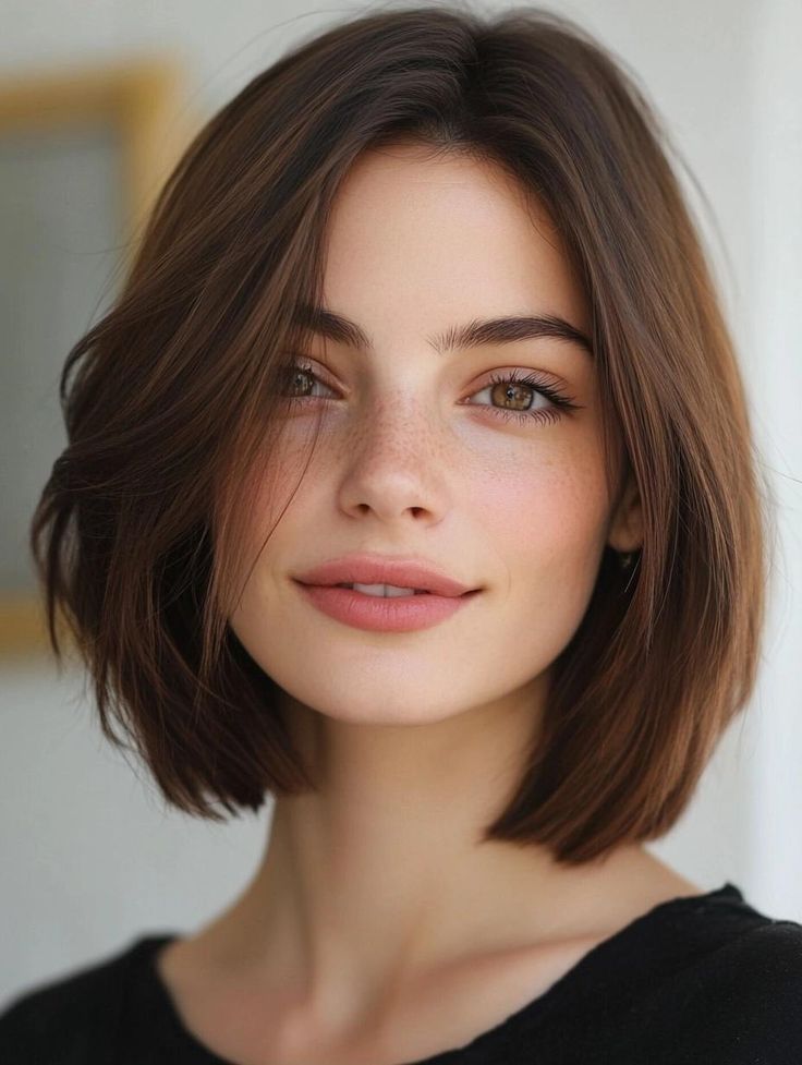 Elevate your square face with 33 fabulous bob haircut options. These chic styles are designed to soften angular jawlines while enhancing your best features. From textured crops to graduated bobs, discover the ideal cut to balance your face shape. Embrace a low-maintenance, trendy look that boosts your confidence and showcases your natural beauty. Emma Stone Bob Haircut, Long Bob For Square Face, Bob Haircuts For Square Faces, Square Face Short Haircut, Short Haircut Round Face Women, Short Bob Cuts For Women, Bob Hairstyles Square Face, Short Haircut Square Face, Square Face Haircuts Long