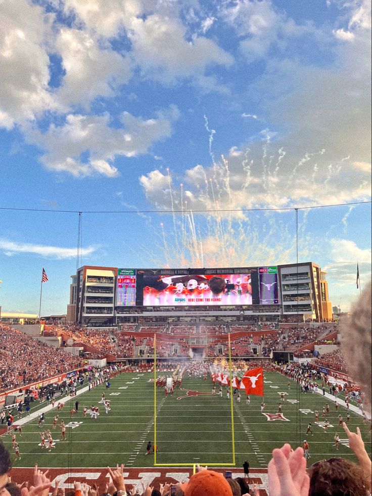 a football stadium filled with lots of people