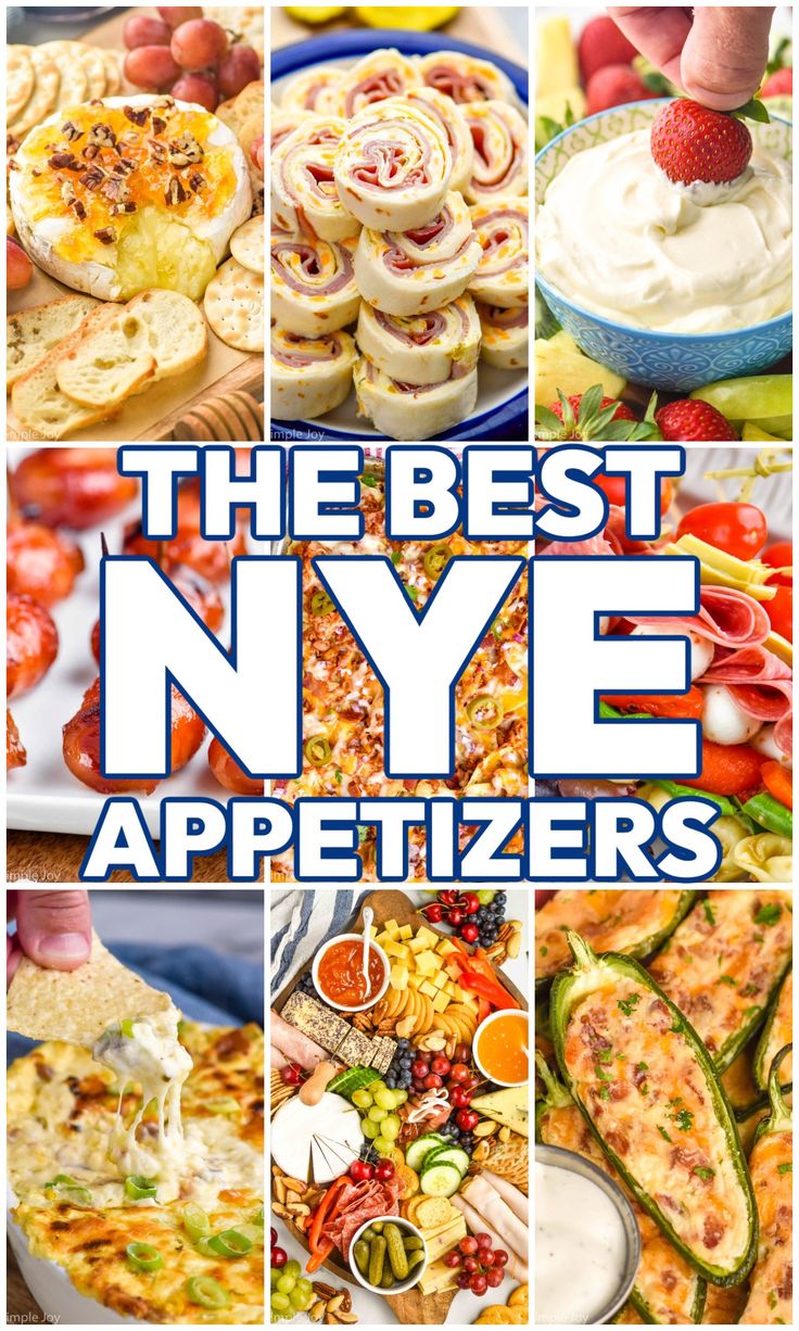 the best nye appetizers for any type of party or special event, including pizzas and dips