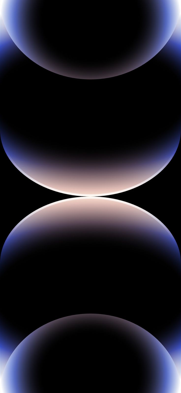 an abstract background with blue and white circles in the center, on a black background