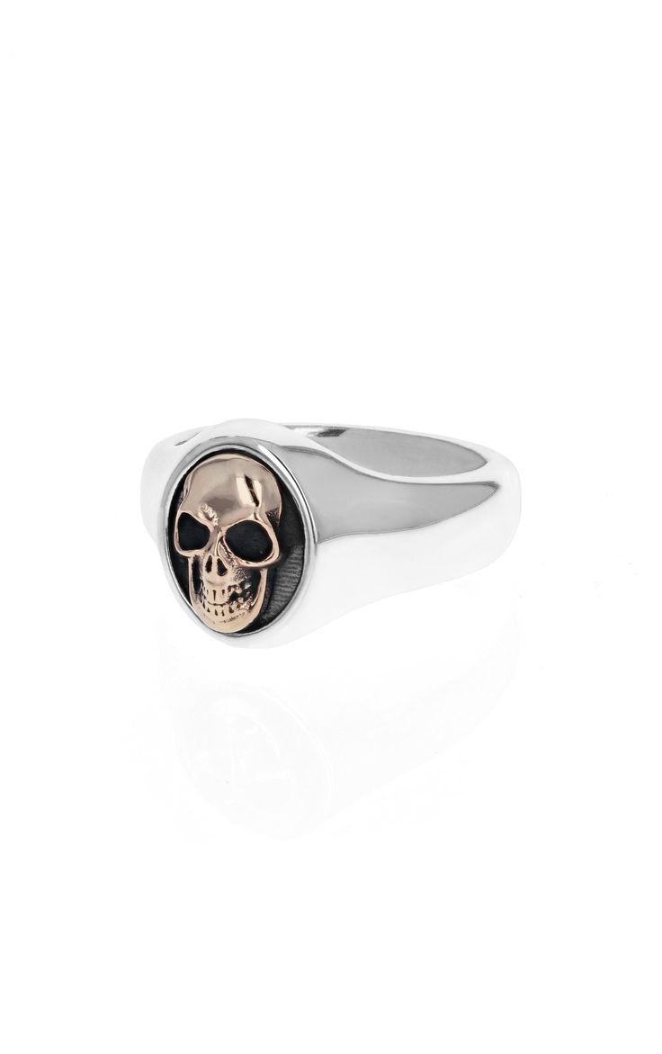 .925 sterling silver Gold alloy Handmade in USA Oval Sterling Silver Jewelry Tarnish Resistant, Oval Sterling Silver Tarnish-resistant Jewelry, Modern Silver Engraved Ring Tarnish Resistant, Timeless White Gold Sterling Silver Dome Ring, Timeless White Gold Dome Ring In Sterling Silver, White Gold Polished Skull Ring Gift, Classic Formal Skull Ring With Polished Finish, White Gold Skull Ring With Polished Finish Gift, White Gold Skull Ring With Polished Finish