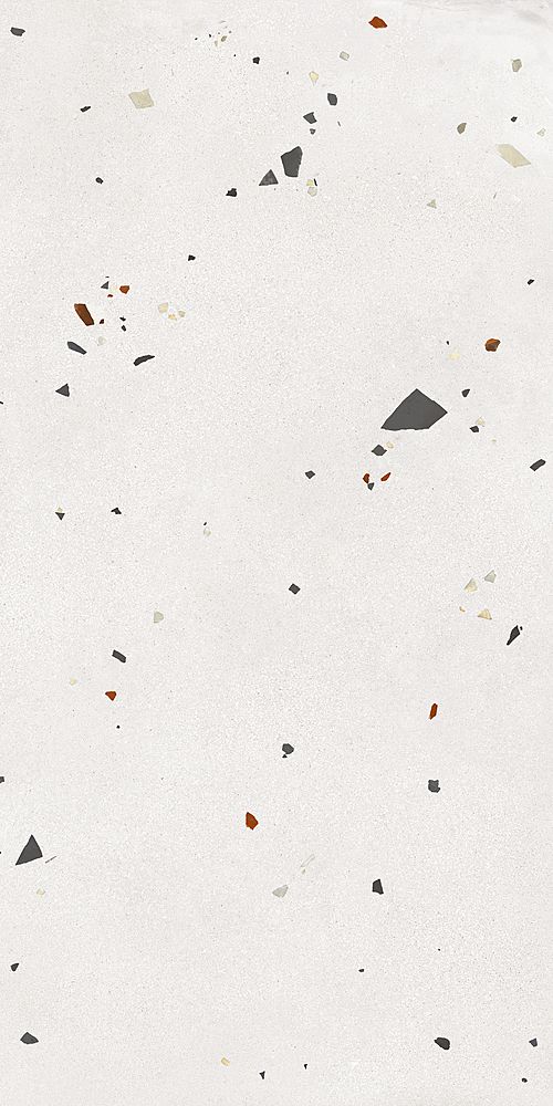 an abstract white background with black, brown and grey shapes on it's surface