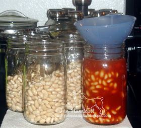 jars filled with beans sit on a kitchen counter