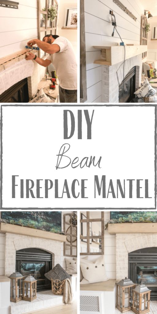 the fireplace mantels are being worked on in this diy bean fireplace mantel