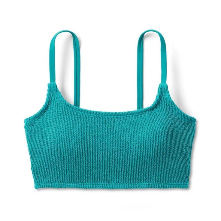 Kona Sol - Women's Pucker Textured Square Neck Bikini Top - Turquoise Green - S(4-6) -Size: Small (4-6) Women's -Measurements: Please See Photos Above For All Measurements -Material: Please See Photos For Materials Tag -Condition: New With Tags -Colors May Slightly Vary From Photography Lighting -Will Ship In One Business Day Package Weight: 8 Oz Package Dimensions: 9 X 6 X 2 In I Ship Items Out Every Day So Expect A Quick Delivery! Please Feel Free To Ask Any Questions You May Have. I Answer Mo Blue Tops For Pool And Beach Season, Blue Summer Crop Top, Bra Friendly, Blue Summer Crop Top With Bra-friendly Design, Blue Bra-friendly Crop Top For Summer, Fitted Tops For Poolside Vacation, Blue Summer Top For Pool, Fitted Beachy Tops For Poolside, Beachwear Crop Top With Built-in Bra For Pool, Vacation Beachwear Tops Bra Friendly