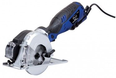 a cordless circular saw on a white background