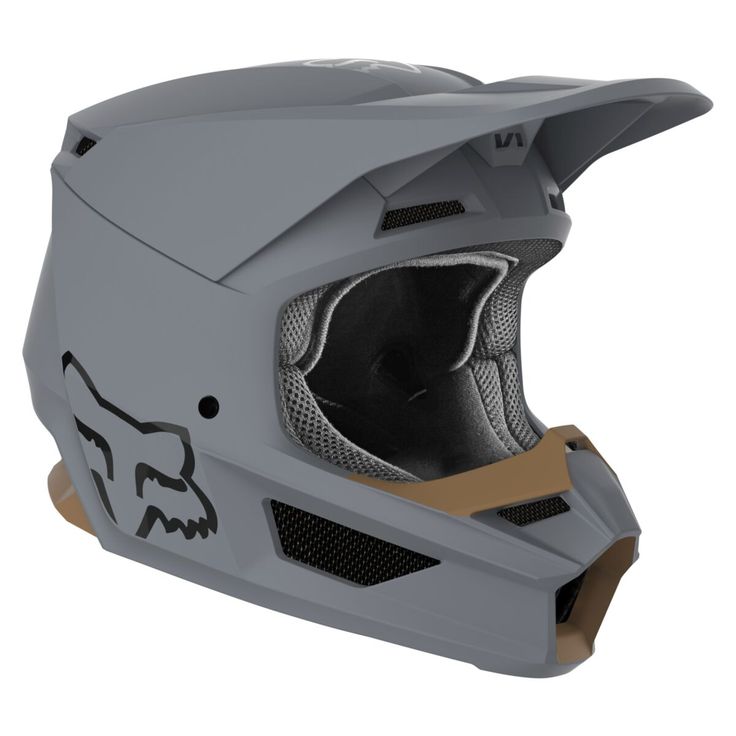 the fox helmet is shown on a white background