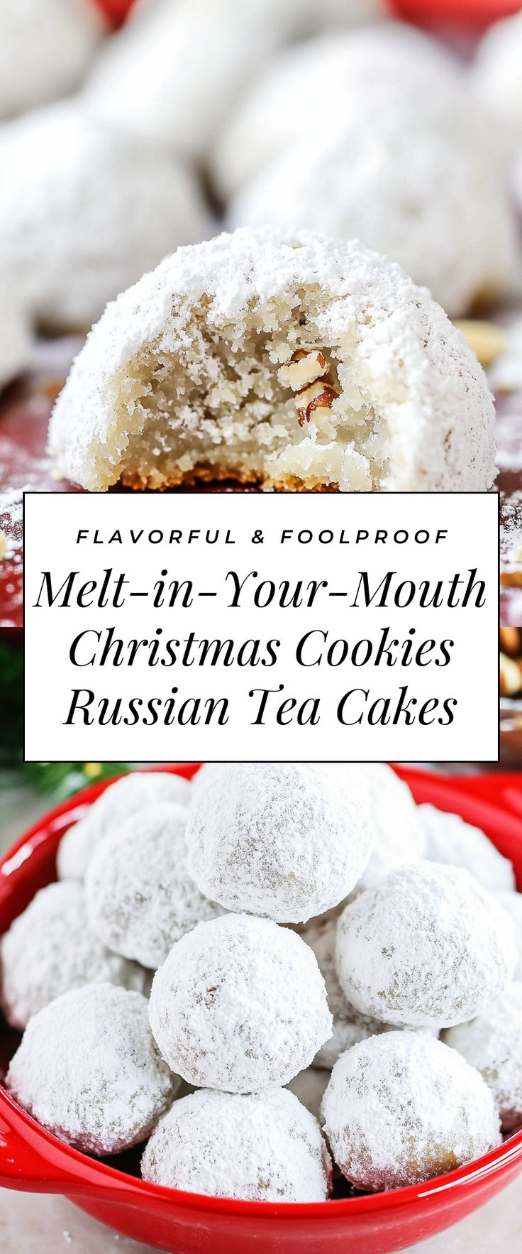 Image for Melt-in-Your-Mouth Christmas Cookies Russian Tea Cakes Russian Wedding Cookies, Best Cookie Tray Cookies, Christmas Cookie White Russian, Russia Tea Cookies, Buttery Russian Tea Cakes, Russian Tea Balls Recipe, Swedish Tea Cookies, Rum Ball Cookies Christmas, Russian Tea Cake Cookies Recipe