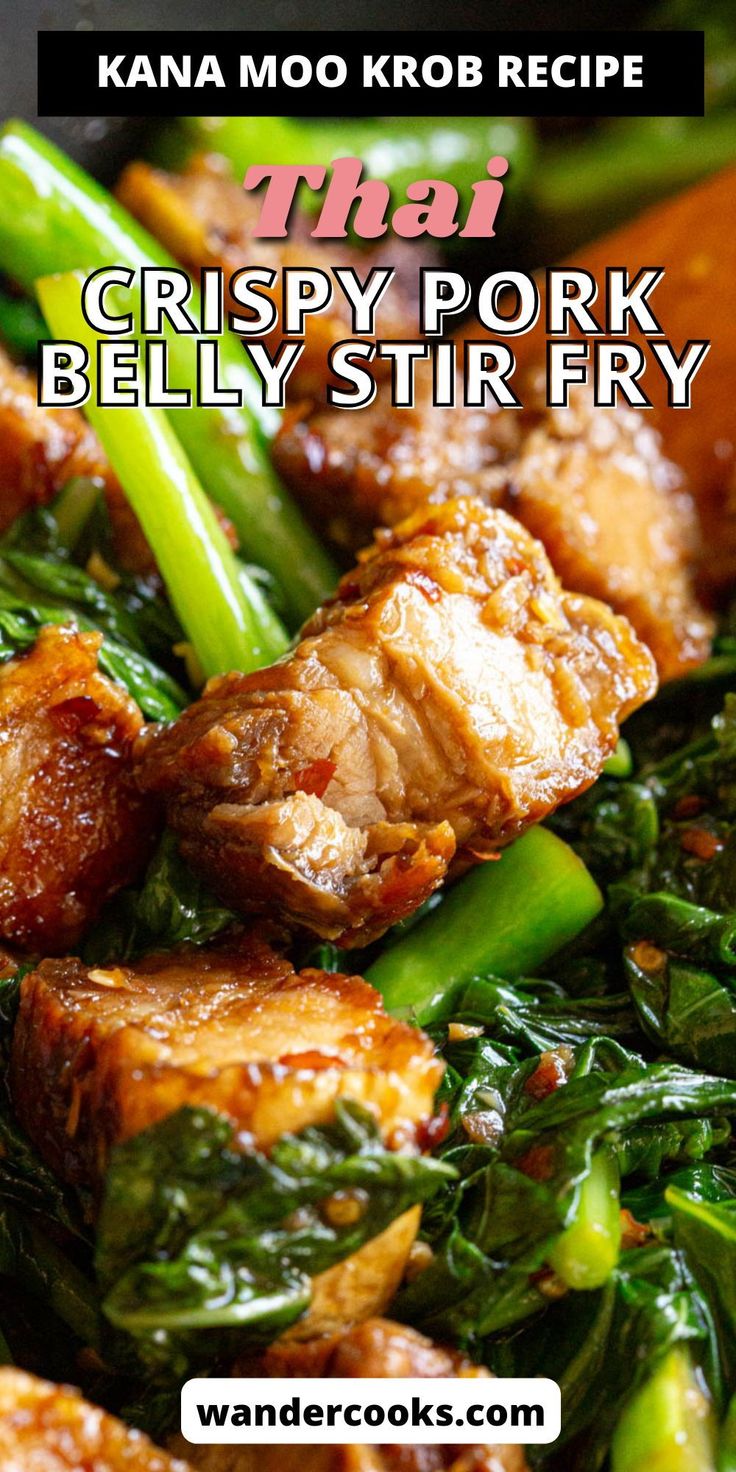 the recipe for crispy pork belly stir fry