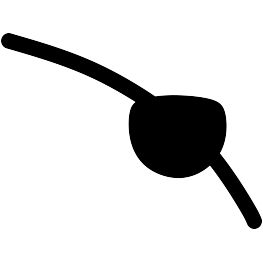 a black and white silhouette of a spoon